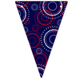 Bannière À Fanions Feu d'artifice rouge contemporain en bleu (Deuxième drapeau)