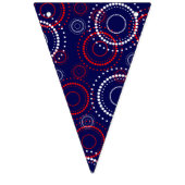 Bannière À Fanions Feu d'artifice rouge contemporain en bleu (Premier drapeau)