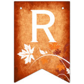 Bannière À Fanions Feuille orange mariage de automne douche nuptiale (Troisième drapeau)