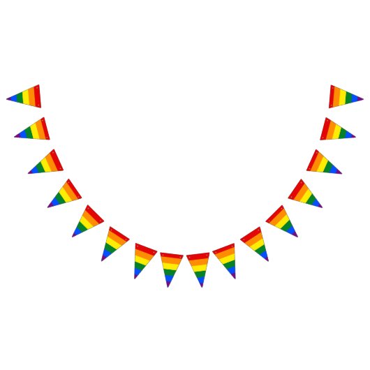 Bannière À Fanions Fierté arc-en-ciel (Tout)