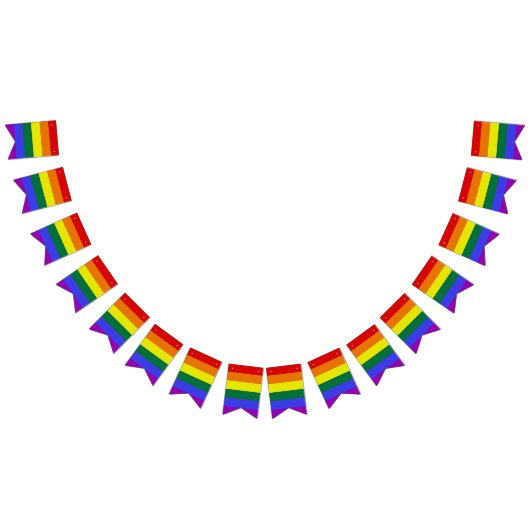 Bannière À Fanions Fierté Rejet arc-en-ciel (Tout)