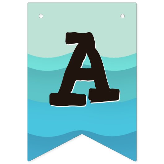 Bannière À Fanions Fille de surfer hawaïenne (Troisième drapeau)