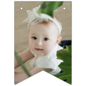 Bannière À Fanions Fille Rose Photo Joyeux Anniversaire (Premier drapeau)