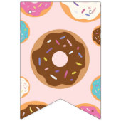 Bannière À Fanions Fille's Birthday Donut Party - Party Flag Bunting (Premier drapeau)
