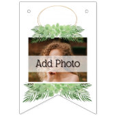 Bannière À Fanions Flamant rose rose et Coeurs Motif noir (Troisième drapeau)