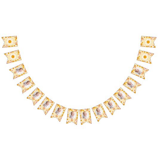 Bannière À Fanions Fleur de marguerite Anniversaire Mois Photo Bunts (Tout)