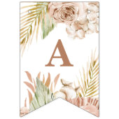 Bannière À Fanions Fleur séchée Tropicale Boho Pampas (Premier drapeau)