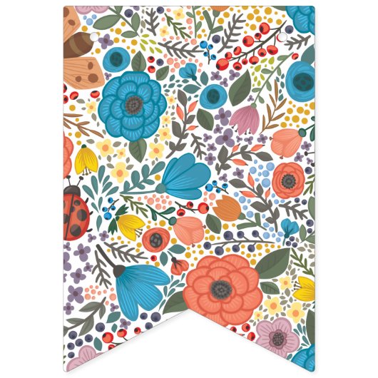 Bannière À Fanions Fleurs de printemps. (Deuxième drapeau)