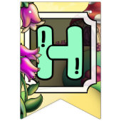 Bannière À Fanions Fleurs et champignons (Deuxième drapeau)