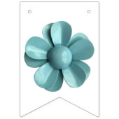 Bannière À Fanions Fleurs MOD Rétro Printemps Été Jardin Mariage (Troisième drapeau)