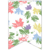 Bannière À Fanions Fleurs Pastel dansantes (Premier drapeau)