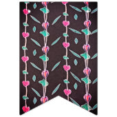 Bannière À Fanions Fleurs rayées (Premier drapeau)