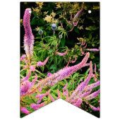 Bannière À Fanions Fleurs violettes (Deuxième drapeau)