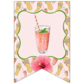 Bannière À Fanions Flip Flops Et Lemonade Joyeux Anniversaire (Premier drapeau)