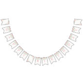 Bannière À Fanions Flores roses Hydrangea Anniversaire (Tout)