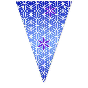 Bannière À Fanions Flower Of Life - timbre sans couture motif - bleu