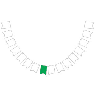 Bannière À Fanions Fond vert uni