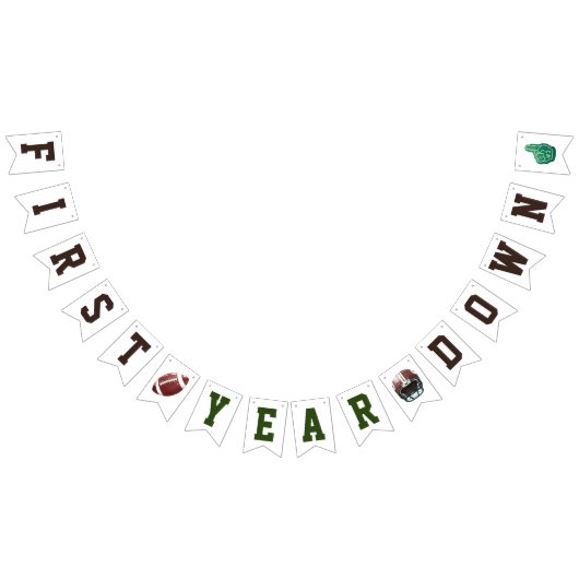 Bannière À Fanions Football de première année (Tout)