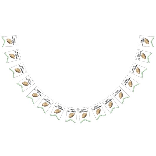 Bannière À Fanions Football First Year Down Birthday Party (Tout)