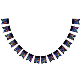 Bannière À Fanions Foulard papillon en couleurs néon