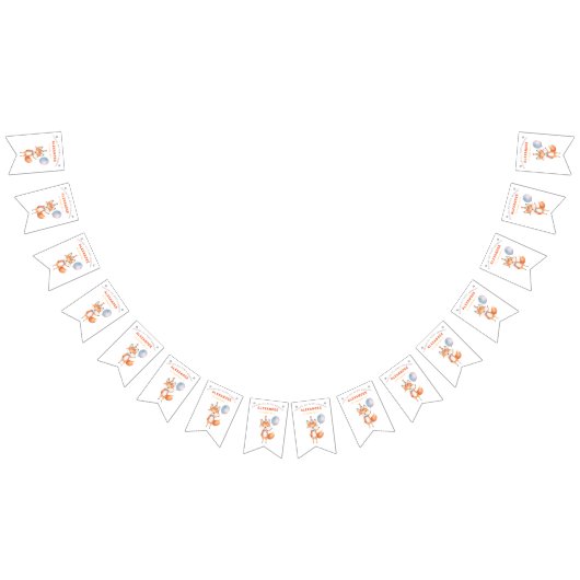 Bannière À Fanions Fox Anniversaire de enfant Party (Tout)