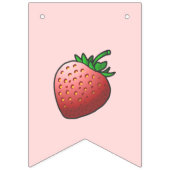 Bannière À Fanions Fraise et Fraises (Premier drapeau)