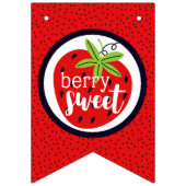 Bannière À Fanions Fraise UN Anniversaire Fille Bébé 1ère Première Pa (Premier drapeau)