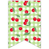 Bannière À Fanions Fruit rouge Fruit vert Feuilles Pastel Lumberjack (Deuxième drapeau)