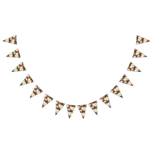 Bannière À Fanions Fun Noël Poinsettia Splendor (Tout)