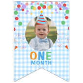 Bannière À Fanions Fun to Be One Photo First Birthday bunting banner (Troisième drapeau)