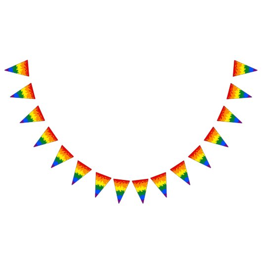 Bannière À Fanions Funky Boho Abstrait Gay Rainbow Mosaic Pride Drape (Tout)