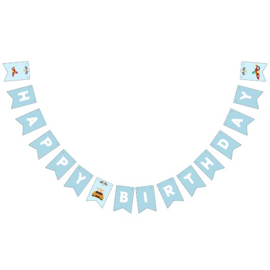 Bannière À Fanions Funny Dinosaur voiture de course garçon anniversai (Tout)