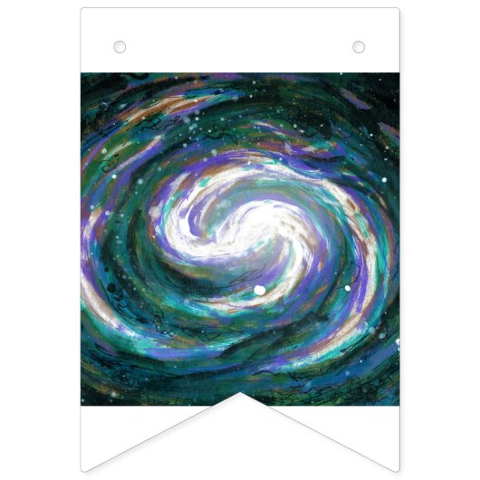Bannière À Fanions Galaxie spirale dans l'espace (Premier drapeau)