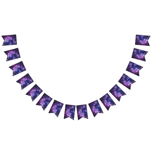 Bannière À Fanions Galaxie violette (Tout)