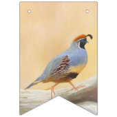 Bannière À Fanions Gambrel's Quail Painting Original Bird Art (Premier drapeau)