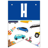 Bannière À Fanions Garçon Photo Voitures Véhicule Motif Enfant fête d (Deuxième drapeau)