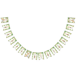 Bannière À Fanions Garçons Safari Animaux Deux Sauvages 2e Anniversai