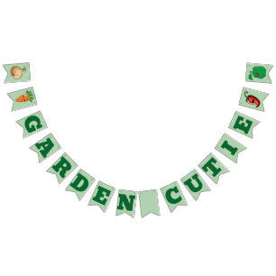 Bannière À Fanions Garden Cutie Souriant Baby shower Légume