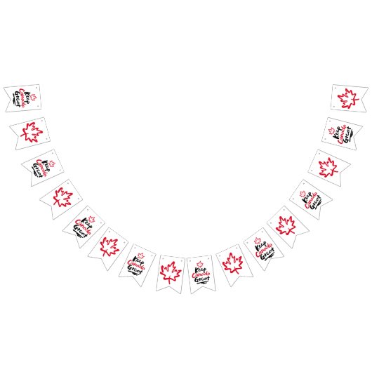 Bannière À Fanions Gardez le CANADA super ! La feuille d'érable canad (Tout)