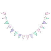 Bannière À Fanions Garland rose, violet et vert (Tout)