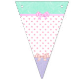 Bannière À Fanions Garland rose, violet et vert (Deuxième drapeau)