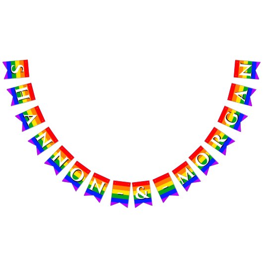 Bannière À Fanions Gay pride Mariage arc-en-ciel (Tout)