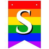 Bannière À Fanions Gay pride Mariage arc-en-ciel (Premier drapeau)