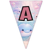 Bannière À Fanions Gilr Ocean Birthday Party Decoration Whale Dolphin (Troisième drapeau)