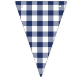 Bannière À Fanions Gingham Classique Bleu Nuit (Troisième drapeau)