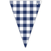 Bannière À Fanions Gingham Classique Bleu Nuit (Deuxième drapeau)