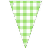 Bannière À Fanions Gingham Classique Vert de Printemps (Troisième drapeau)