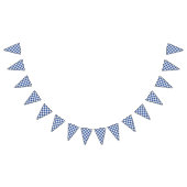 Bannière À Fanions Gingham Rétro Bleu Véritable (Tout)