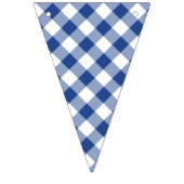 Bannière À Fanions Gingham Rétro Bleu Véritable (Deuxième drapeau)