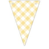 Bannière À Fanions Gingham Rétro Jaune Canari (Troisième drapeau)